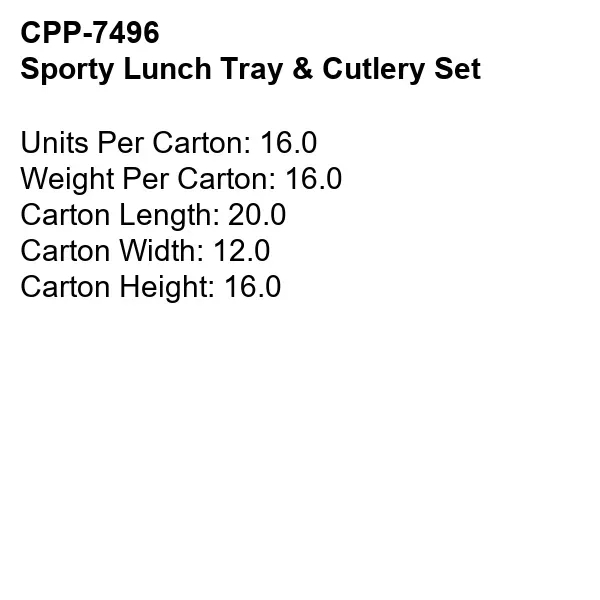Sporty Lunch Tray & Cutlery Set... from ASI 30208 A P Specialties / AP Specialties