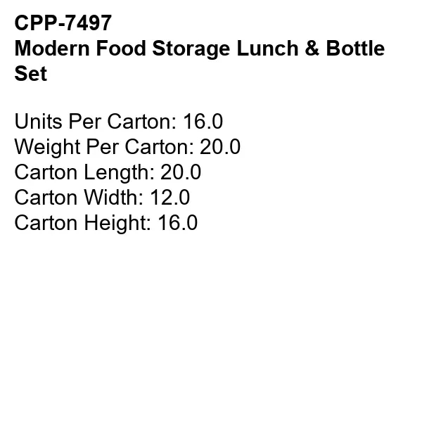 Modern Food Storage Lunch & Bottle Set... from ASI 30208 A P Specialties / AP Specialties