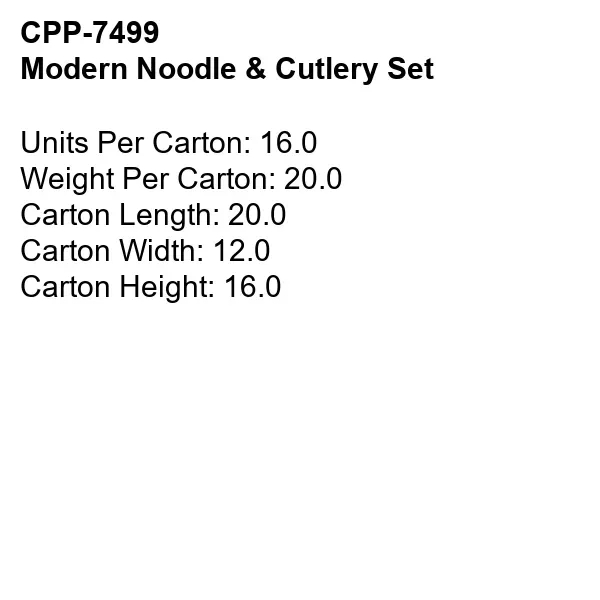Modern Noodle & Cutlery Set... from ASI 30208 A P Specialties / AP Specialties
