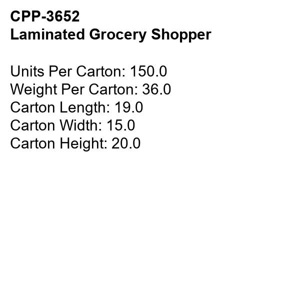 LAMINATED GROCERY SHOPPER... from ASI 30208 A P Specialties / AP Specialties