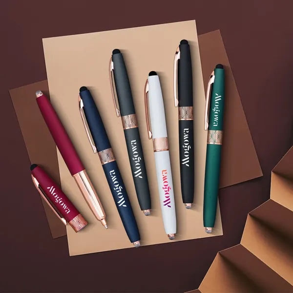 A sleek executive pen with a stylus & illuminated features for... from ASI 61966 HPG / Hub Pen