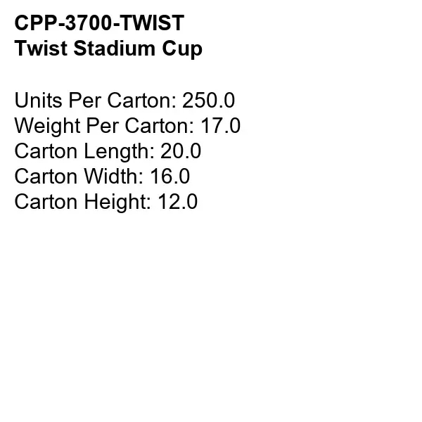TWIST STADIUM CUP... from ASI 30208 A P Specialties / AP Specialties