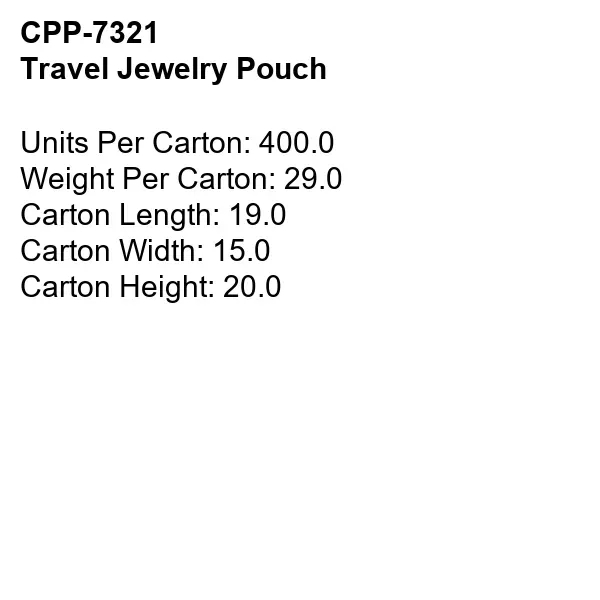 Travel Jewelry Pouch... from ASI 30208 A P Specialties / AP Specialties