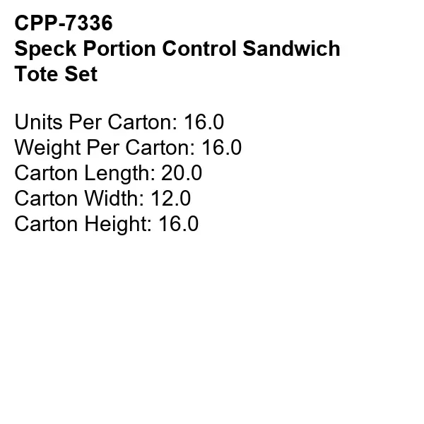 Speck Portion Control Sandwich Tote Set... from ASI 30208 A P Specialties / AP Specialties