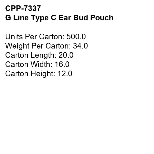 G Line Type C Ear Bud Pouch... from ASI 30208 A P Specialties / AP Specialties
