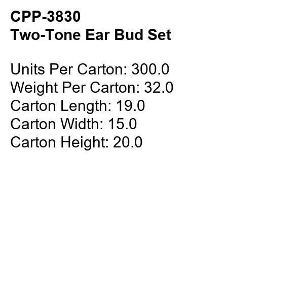 Two Tone Ear Bud Set... from ASI 30208 A P Specialties / AP Specialties