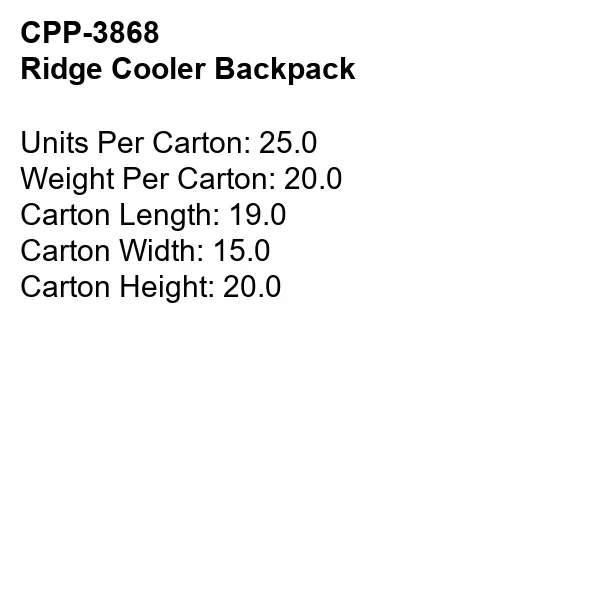 RIDGE COOLER BACKPACK... from ASI 30208 A P Specialties / AP Specialties