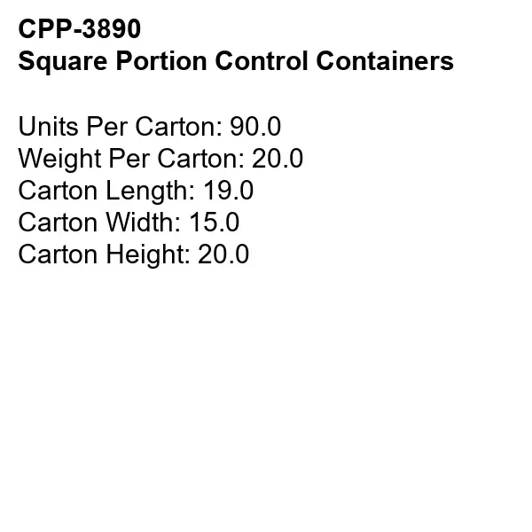 Square Portion Control Containers... from ASI 30208 A P Specialties / AP Specialties