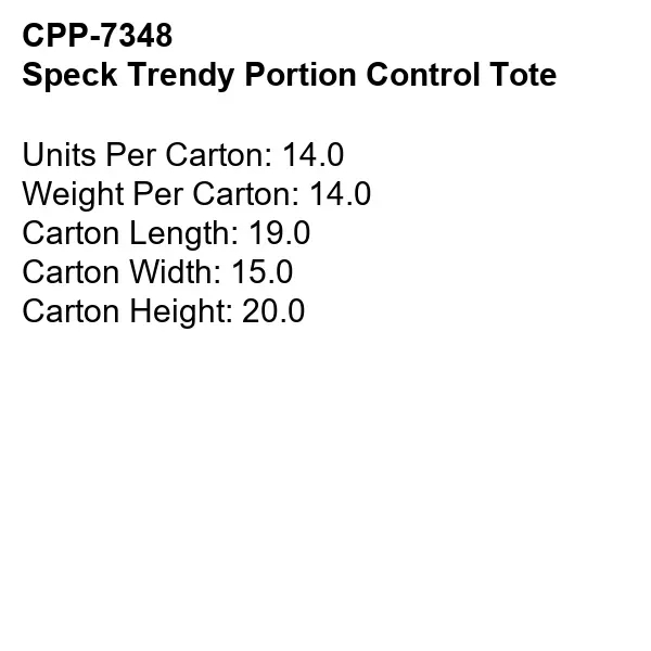 Speck Trendy Portion Control Tote... from ASI 30208 A P Specialties / AP Specialties