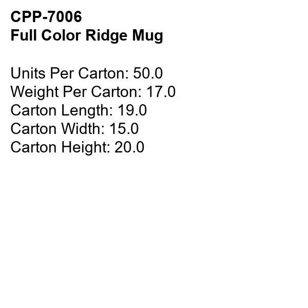 Full Color Ridge Mug... from ASI 30208 A P Specialties / AP Specialties