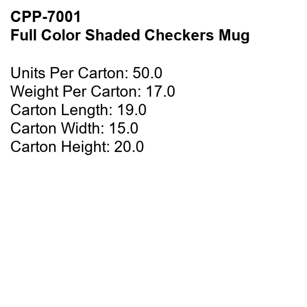 Full Color Shaded Checkers Mug... from ASI 30208 A P Specialties / AP Specialties