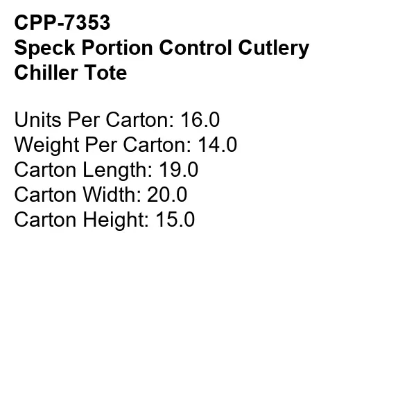 Speck Portion Control Cutlery Chiller Tote... from ASI 30208 A P Specialties / AP Specialties