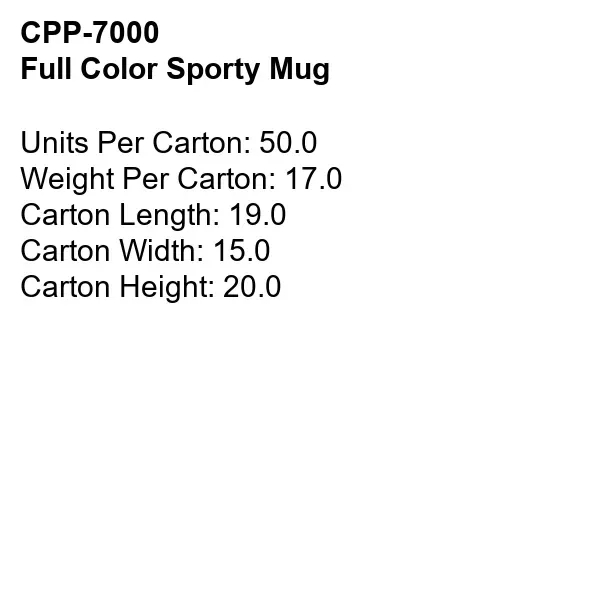 Full Color Sporty Mug... from ASI 30208 A P Specialties / AP Specialties