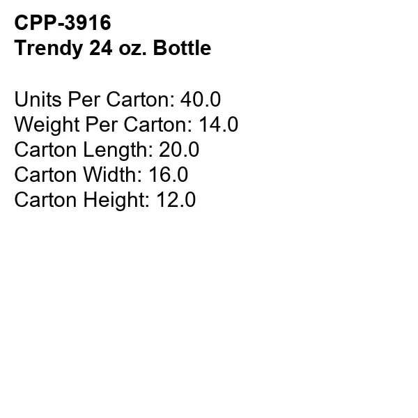 Trendy 24 oz. Bottle... from ASI 30208 A P Specialties / AP Specialties