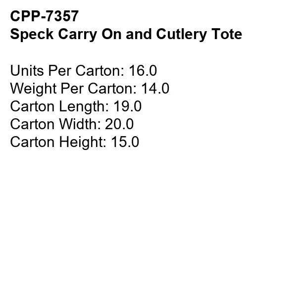 Speck Carry On and Cutlery Tote... from ASI 30208 A P Specialties / AP Specialties