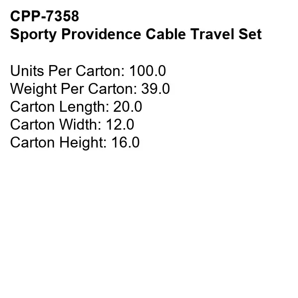 Sporty Providence Cable Travel Set... from ASI 30208 A P Specialties / AP Specialties