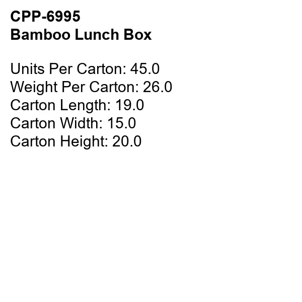 Bamboo Lunch Box... from ASI 30208 A P Specialties / AP Specialties