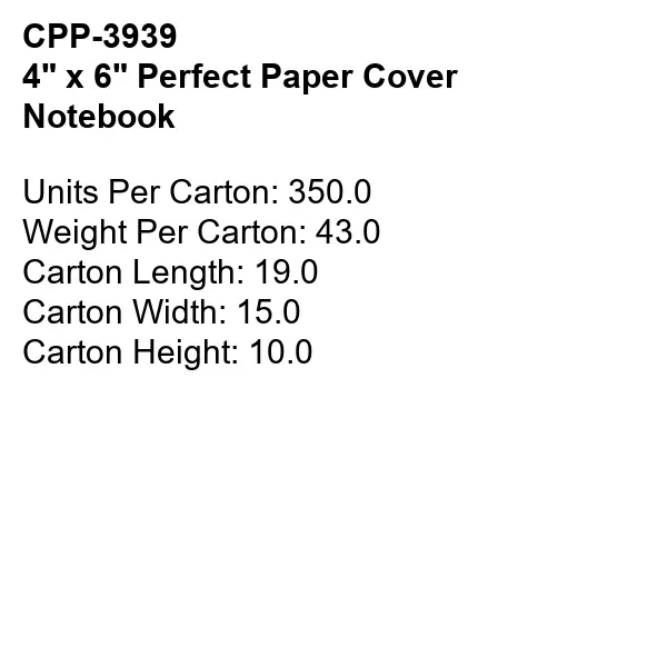 4" x 6" Perfect Paper Cover Notebook... from ASI 30208 A P Specialties / AP Specialties