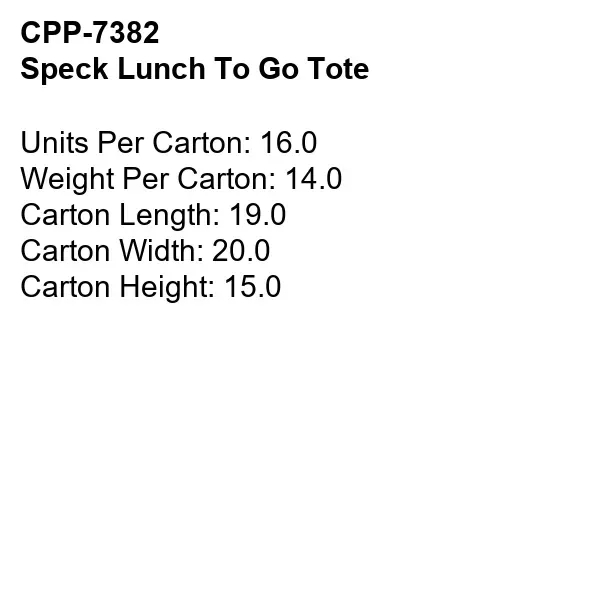 Speck Lunch To Go Tote... from ASI 30208 A P Specialties / AP Specialties
