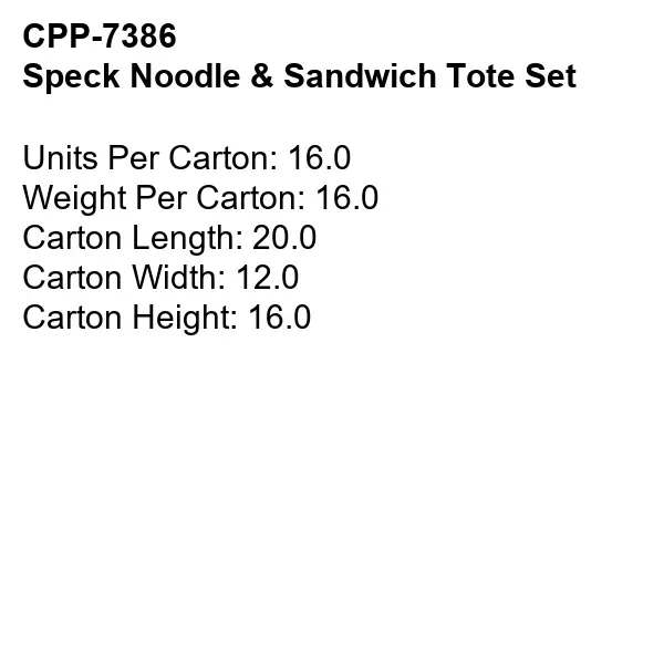 Speck Noodle & Sandwich Tote Set... from ASI 30208 A P Specialties / AP Specialties