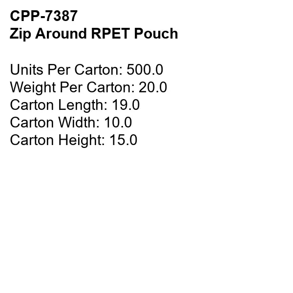 Zip Around RPET Pouch... from ASI 30208 A P Specialties / AP Specialties