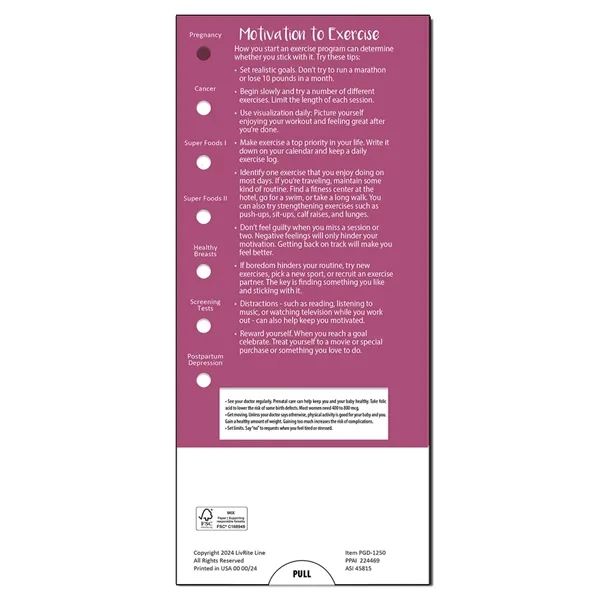 SLIDE CHART: Women's Health Slide Chart.... from ASI 45815 Coloring Book Solutions / Coloring Book Solutions™ LivRite