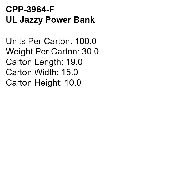 UL JAZZY POWER BANK... from ASI 30208 A P Specialties / AP Specialties