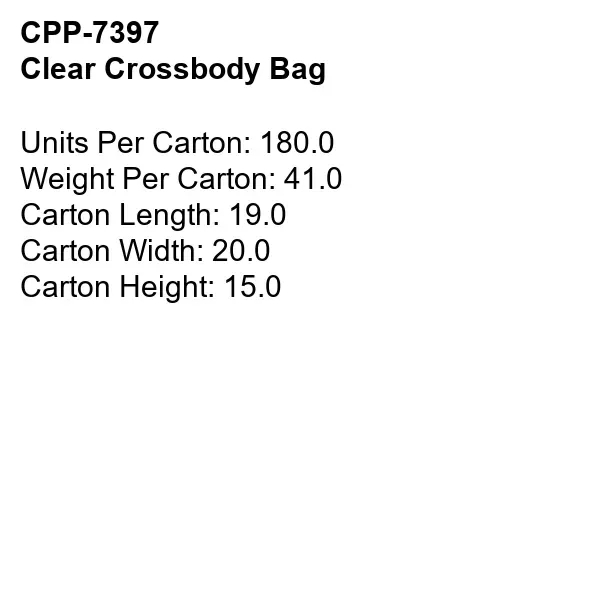 Clear Crossbody Bag... from ASI 30208 A P Specialties / AP Specialties