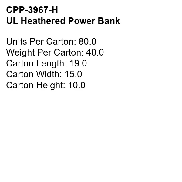 UL HEATHER PLUS TABLET POWER BANK... from ASI 30208 A P Specialties / AP Specialties