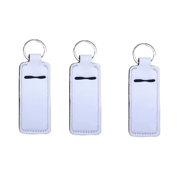 Rectangle shape lipstick or lip balm holder keychain with sublimation printing,... from ASI 37218 Athena Promo (tm)