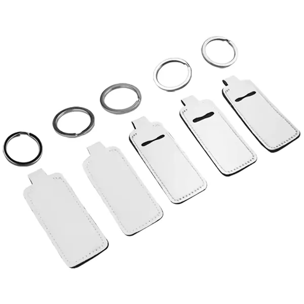 Rectangle shape lipstick or lip balm holder keychain with sublimation printing,... from ASI 37218 Athena Promo (tm)