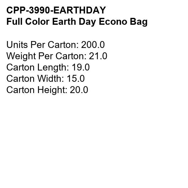 Full Color Earth Day Econo Bag... from ASI 30208 A P Specialties / AP Specialties