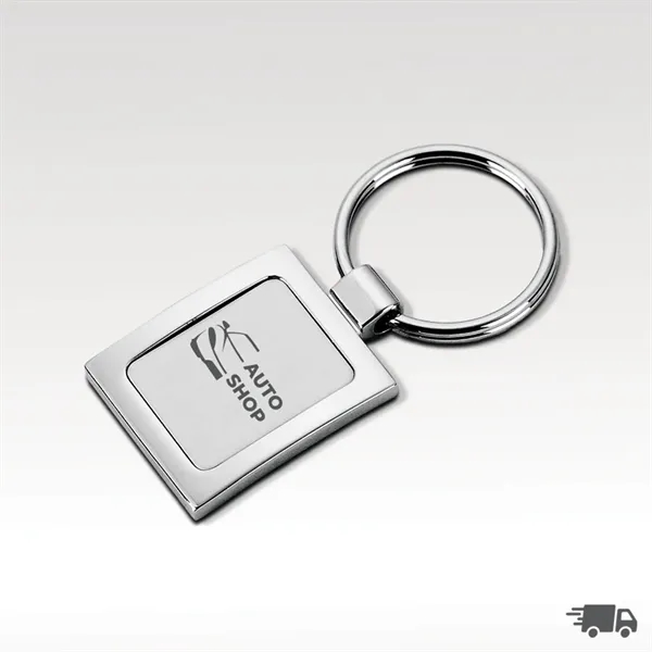 Key holder made using polished/matte silver-played zinc alloy.... from ASI 93986 Visions/Awardcraft / Visions Awards