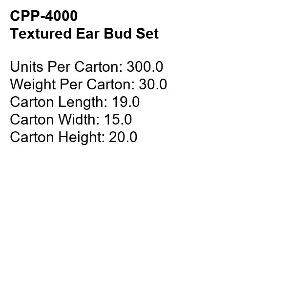 TEXTURED EAR BUD SET... from ASI 30208 A P Specialties / AP Specialties
