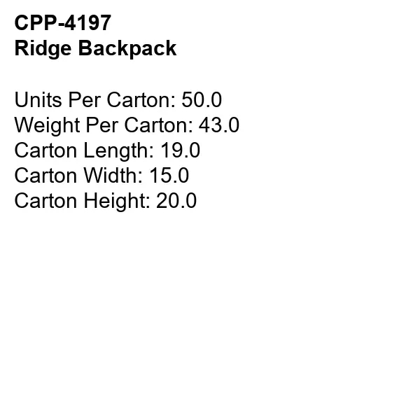 Ridge Backpack... from ASI 30208 A P Specialties / AP Specialties