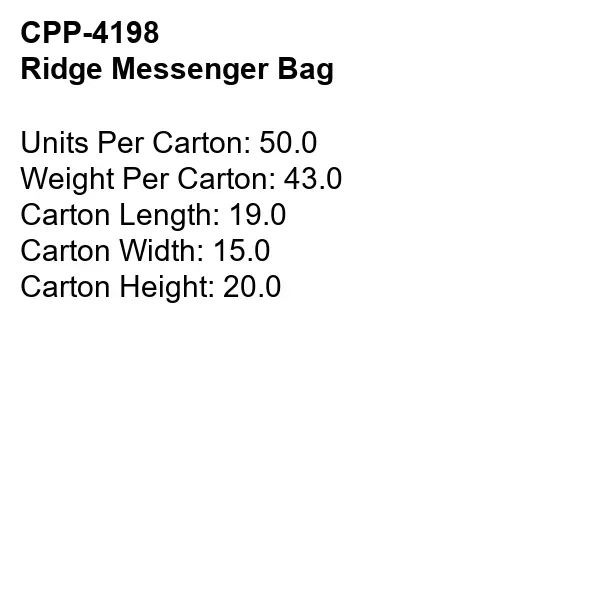 Ridge Messenger Bag... from ASI 30208 A P Specialties / AP Specialties