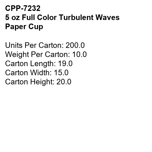 5 oz Full Color Turbulent Waves Paper Cup... from ASI 30208 A P Specialties / AP Specialties