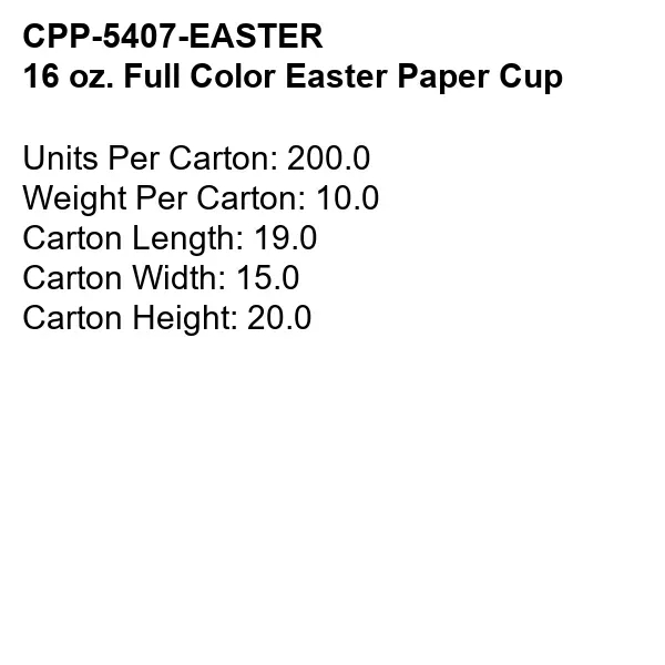 16 OZ. FULL COLOR EASTER PAPER CUP... from ASI 30208 A P Specialties / AP Specialties