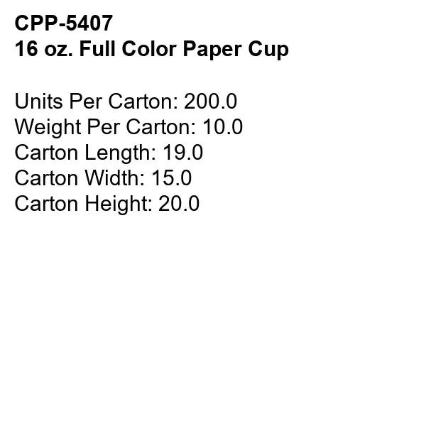 16 oz. Full Color Paper Cup... from ASI 30208 A P Specialties / AP Specialties
