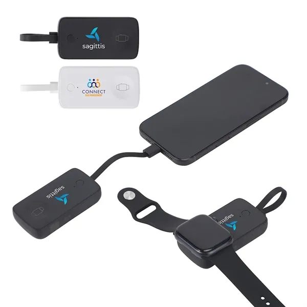 2000mAh Power Bank with Watch Charger & Built-In Cable... from ASI 36730 Ariel Premium Supply Inc