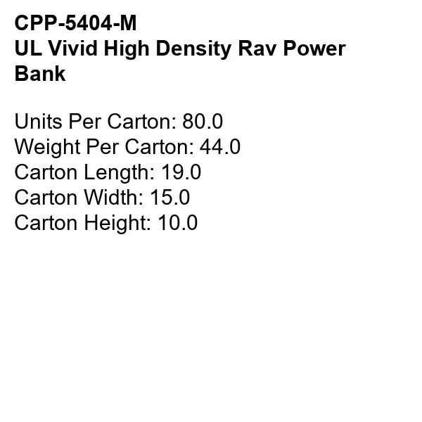 UL VIVID HIGH DENSITY RAV POWER BANK... from ASI 30208 A P Specialties / AP Specialties