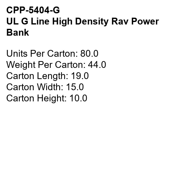 UL G LINE HIGH DENSITY RAV POWER BANK... from ASI 30208 A P Specialties / AP Specialties