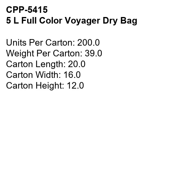 5 L Full Color Voyager Dry Bag... from ASI 30208 A P Specialties / AP Specialties