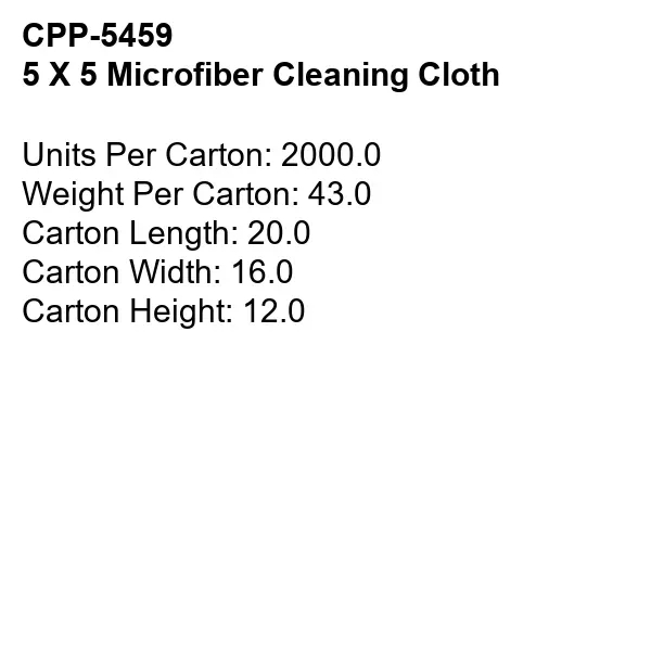 5 X 5 MIRCOFIBER CLEANING CLOTH... from ASI 30208 A P Specialties / AP Specialties