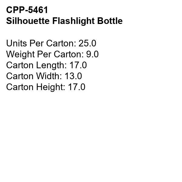 SILHOUETTE FLASHLIGHT BOTTLE... from ASI 30208 A P Specialties / AP Specialties