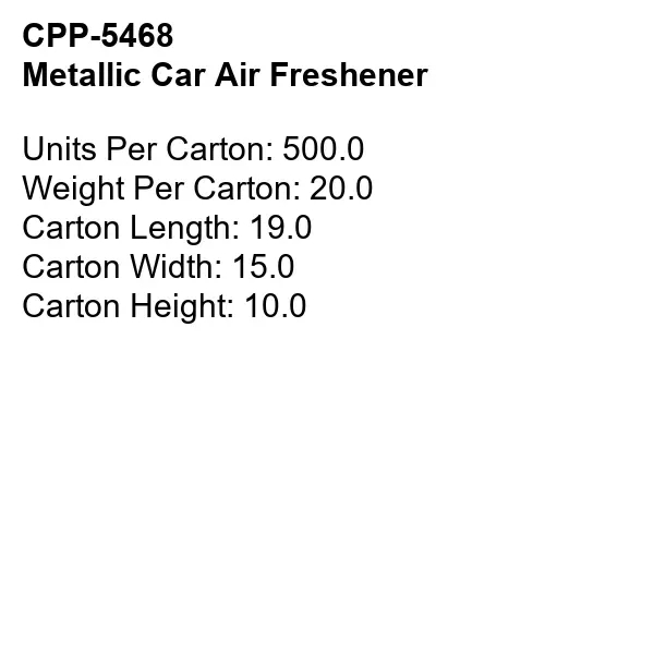 METALLIC CAR AIR FRESHENER... from ASI 30208 A P Specialties / AP Specialties