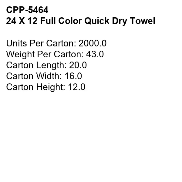 24 X 12 FULL COLOR QUICK DRY TOWEL... from ASI 30208 A P Specialties / AP Specialties