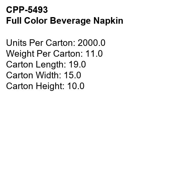 Full Color Beverage Napkin... from ASI 30208 A P Specialties / AP Specialties