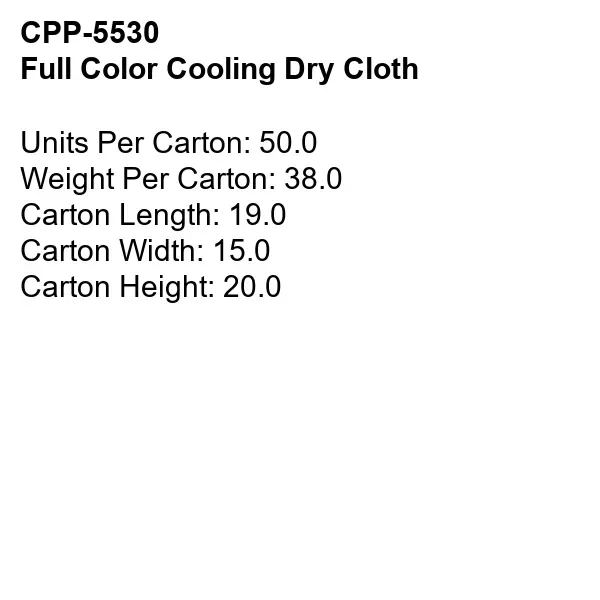 FULL COLOR COOLING DRY CLOTH... from ASI 30208 A P Specialties / AP Specialties