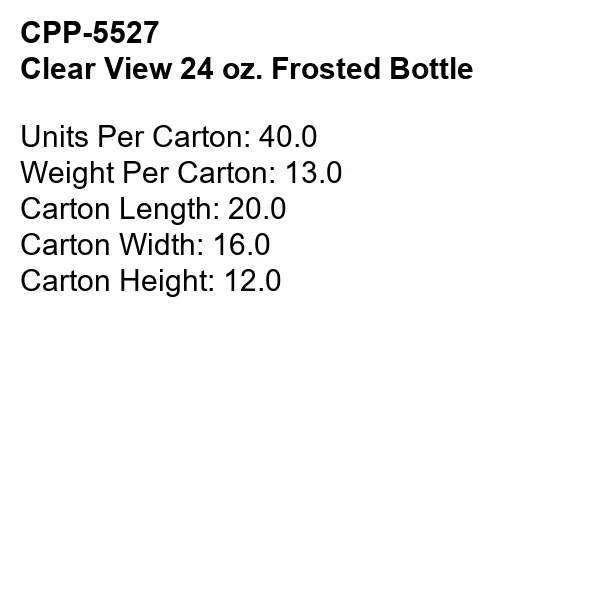 CLEAR VIEW 24 OZ. FROSTED BOTTLE... from ASI 30208 A P Specialties / AP Specialties